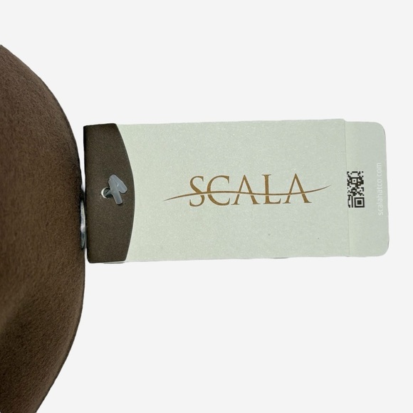Scala Cuffley Wool Felt Driving Cap Hat XL Tan Water Repellent Newsboy Cabby NEW - Picture 9 of 10